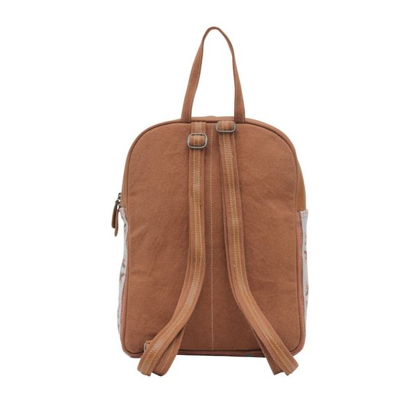 Hair-On Leather & Canvas Backpack-Myra Bag Tori Backpack Travel Bag main image 5